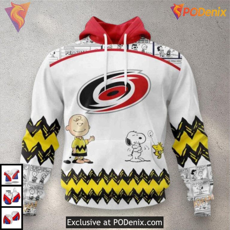 Peanuts Snoopy Fan Edition Vintage Carolina Hurricanes Hoodie Shirt 3D
