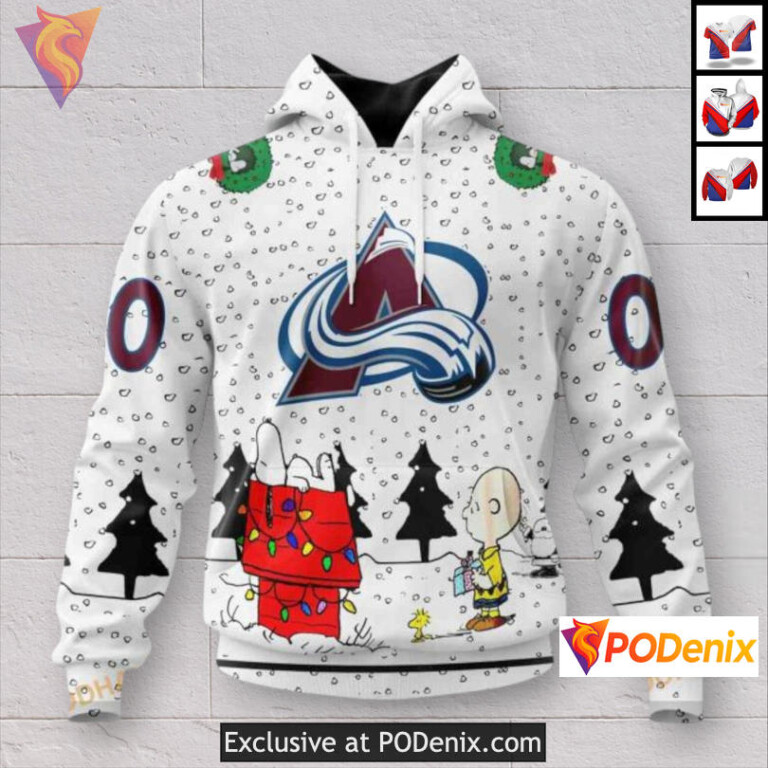 Peanuts Snoopy Gift Design Colorado Avalanche Hoodie For Men Custom 3D