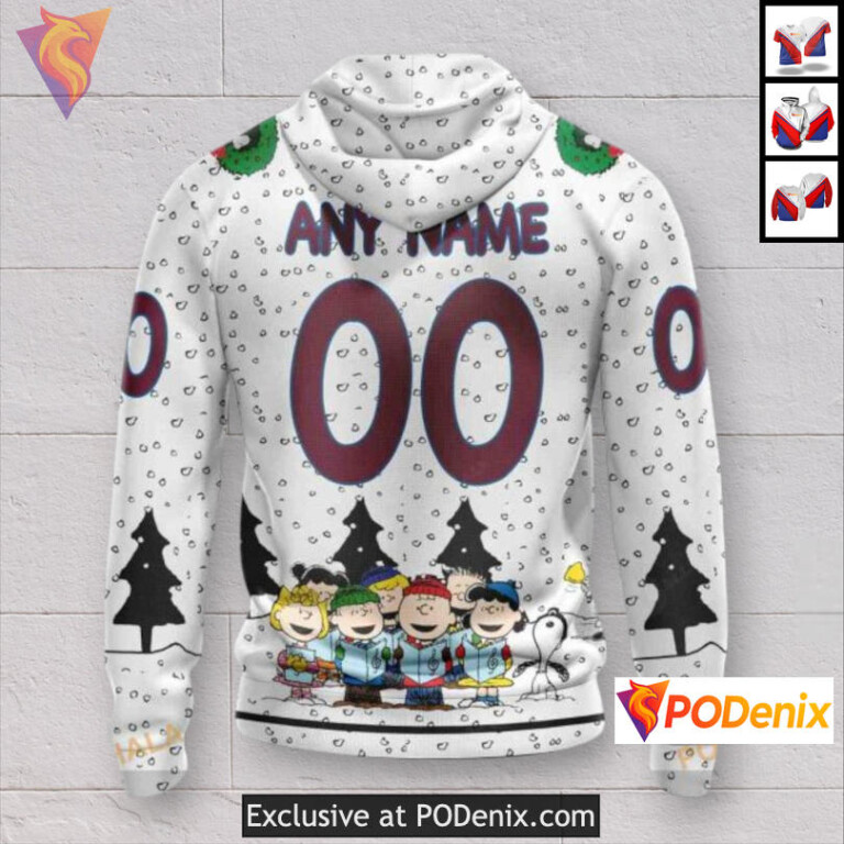 Peanuts Snoopy Gift Design Colorado Avalanche Hoodie For Men Custom 3D - 1