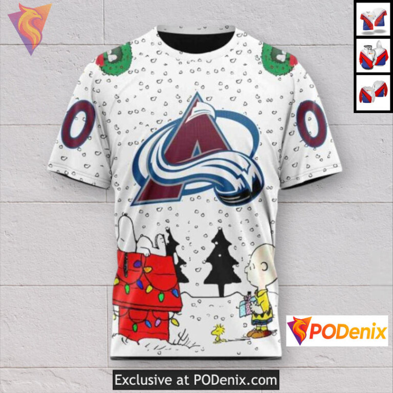 Peanuts Snoopy Gift Design Colorado Avalanche Hoodie For Men Custom 3D - 2