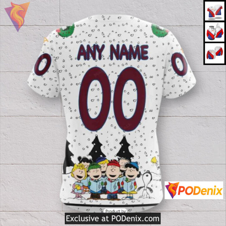 Peanuts Snoopy Gift Design Colorado Avalanche Hoodie For Men Custom 3D - 3