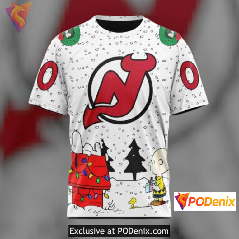 Peanuts Snoopy Gift Edition New Jersey Devils Kids Hoodie Custom Hoodie 3D - 2