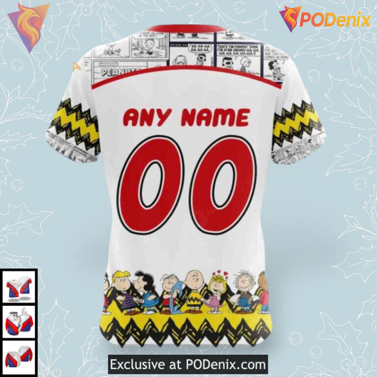 Peanuts Snoopy Graphic Personalized Calgary Flames Hoodie 3D Sweatshirt - 3