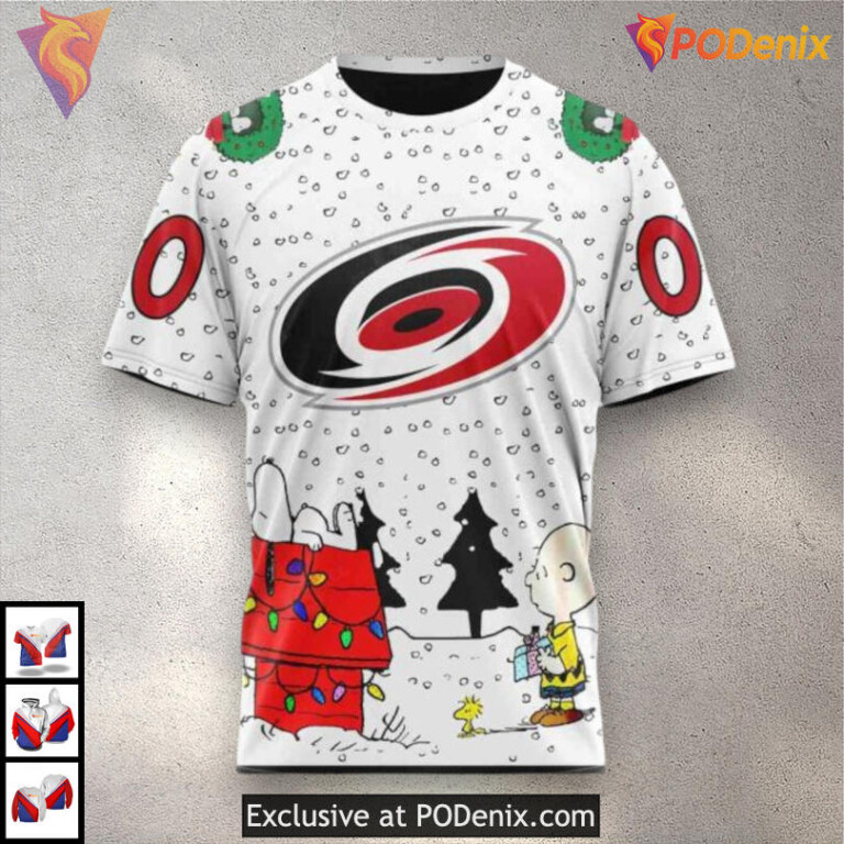 Peanuts Snoopy Inspired Artwork Carolina Hurricanes Personalized 3D Hoodie Custom - 2