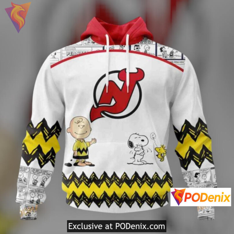Peanuts Snoopy Inspired New Jersey Devils Womens Hoodie Personalized Hoodie