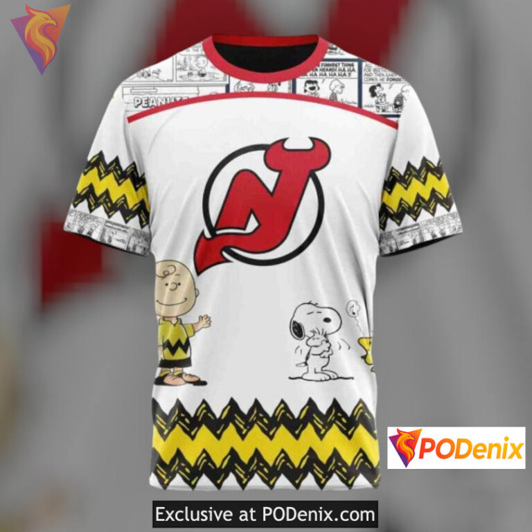 Peanuts Snoopy Inspired New Jersey Devils Womens Hoodie Personalized Hoodie - 2