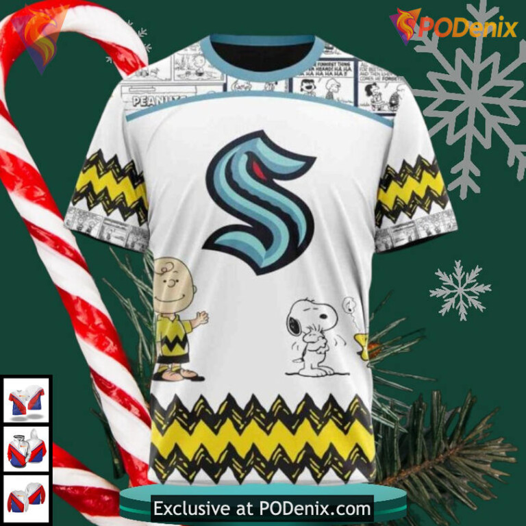 Peanuts Snoopy Special Artwork Edition Personalized Seattle Kraken Hoodie 3D Gift - 2