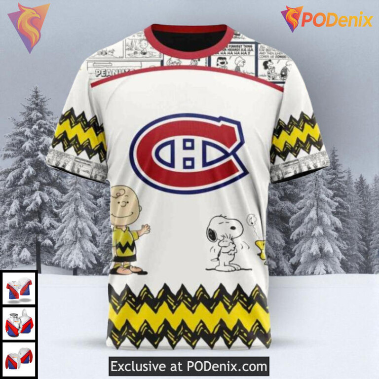 Peanuts Snoopy Special Gift Edition Personalized Montreal Canadiens Hoodie 3D - 2