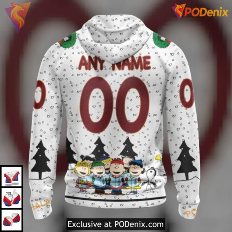 Peanuts Snoopy Themed Design Arizona Coyotes Womens Hoodie Kids Apparel - 1