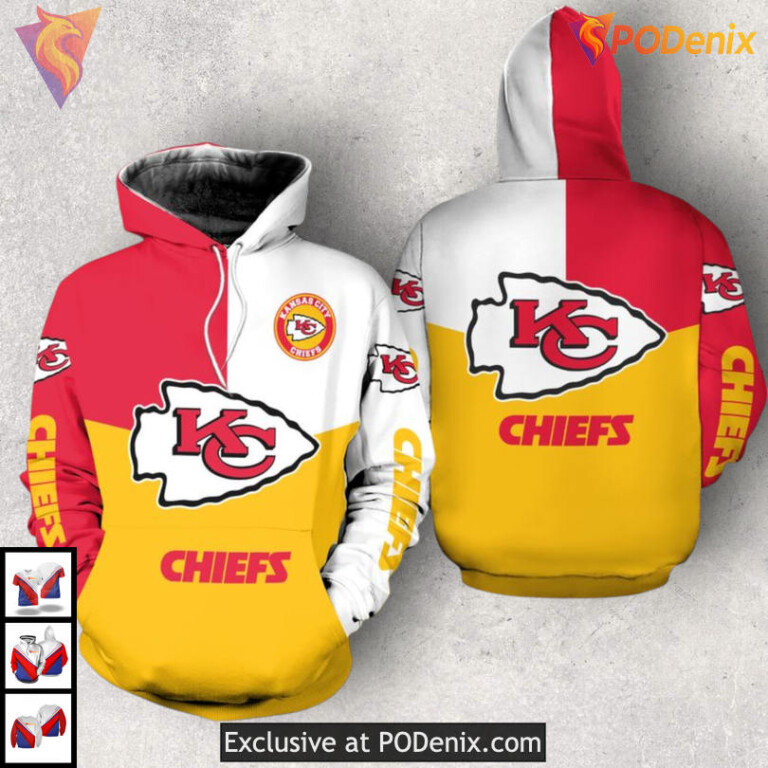 Personalized Classic Style Kansas City Chiefs Hoodie For Men, Custom 3D Wear