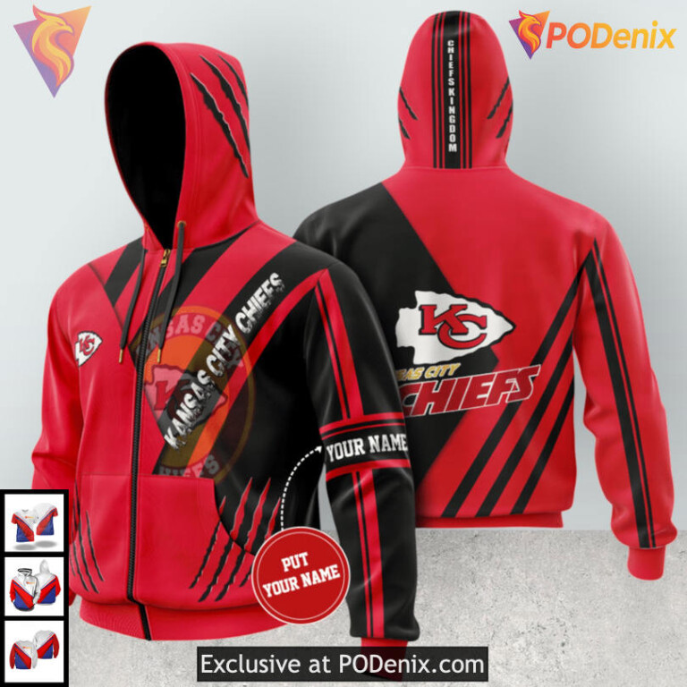 Personalized Fierce Spirit Kansas City Chiefs Kids Hoodie 3D Team Pride Gear