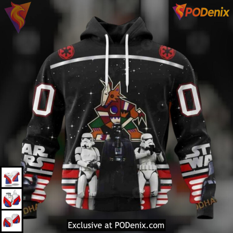 Personalized Star Wars Black Edition Arizona Coyotes 3D Hoodie Unique Apparel