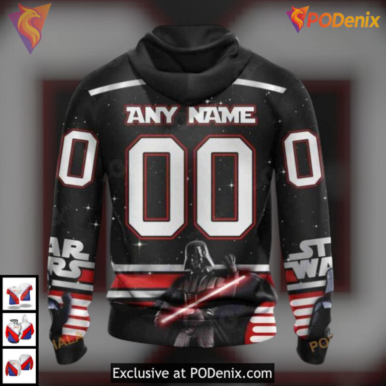 Personalized Star Wars Black Edition Arizona Coyotes 3D Hoodie Unique Apparel - 1