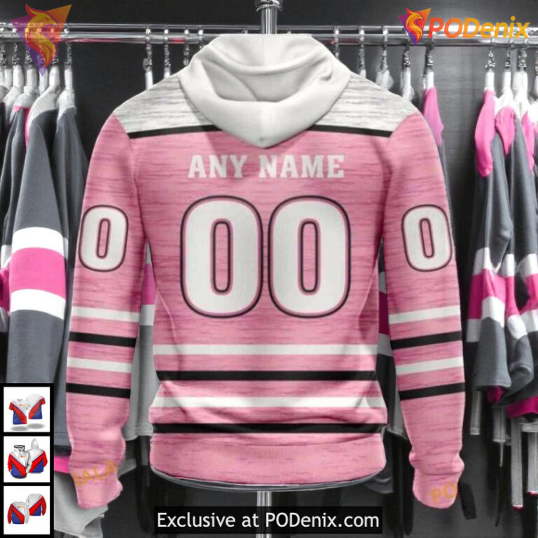 Pink Breast Cancer Awareness Tribute NHL Montreal Canadiens All Over Print Hoodie - 1