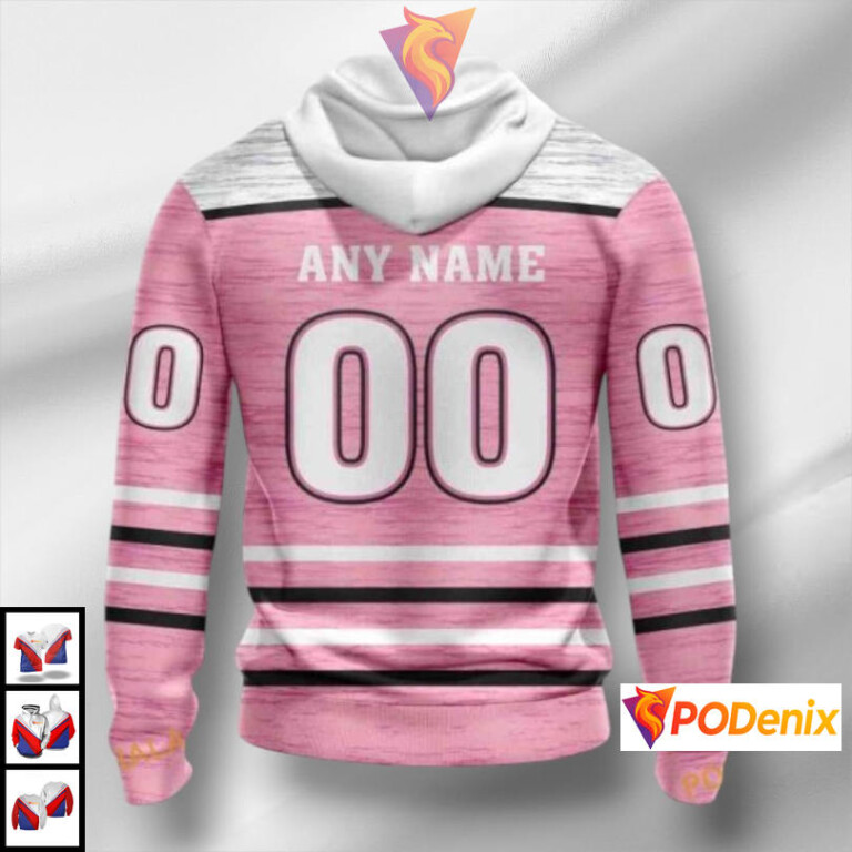 Pink Breast Cancer Awareness Tribute NHL Pittsburgh Penguins Kids Hoodie Custom 3D - 1