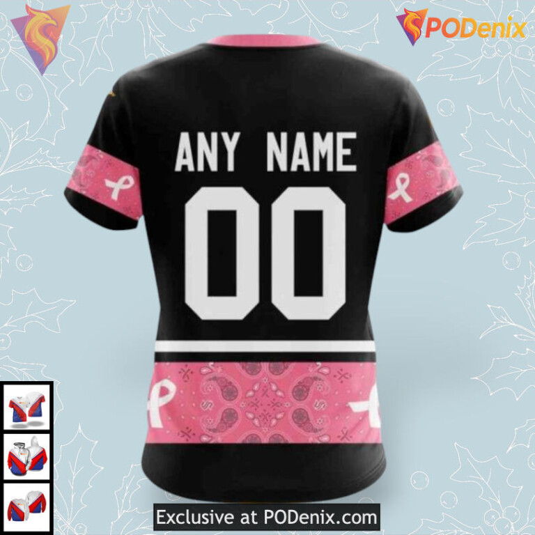 Pink Breast Cancer Awareness Tribute NHL Seattle Kraken Graphic Hoodie 3D - 3