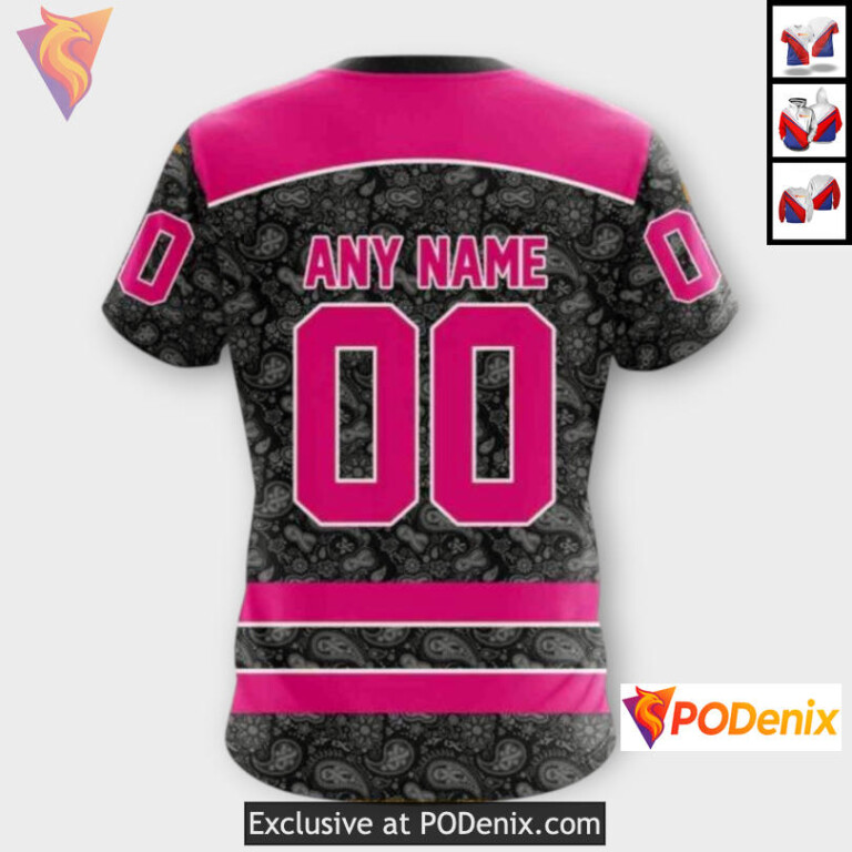 Pink In The Rink Awareness Edition Colorado Avalanche Team Hoodie Custom 3D - 3