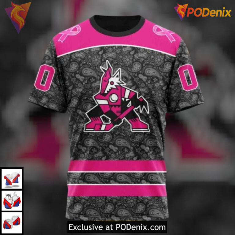 Pink In The Rink Breast Cancer Awareness Arizona Coyotes Christmas Hoodie Apparel - 2