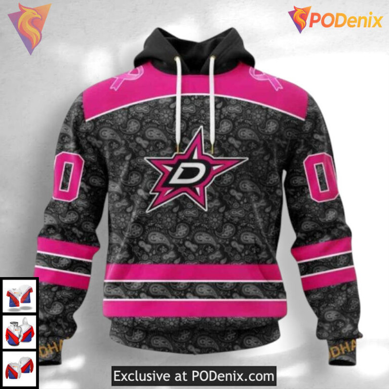 Pink In The Rink Edition Dallas Stars Womens Hoodie Custom 3D Hoodie