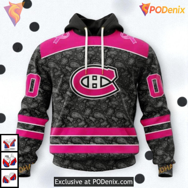 Pink In The Rink Support NHL Montreal Canadiens Sweatshirt Hoodie 3D