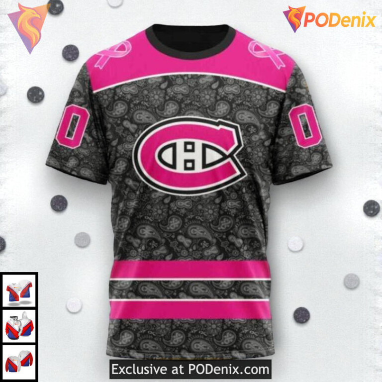 Pink In The Rink Support NHL Montreal Canadiens Sweatshirt Hoodie 3D - 2