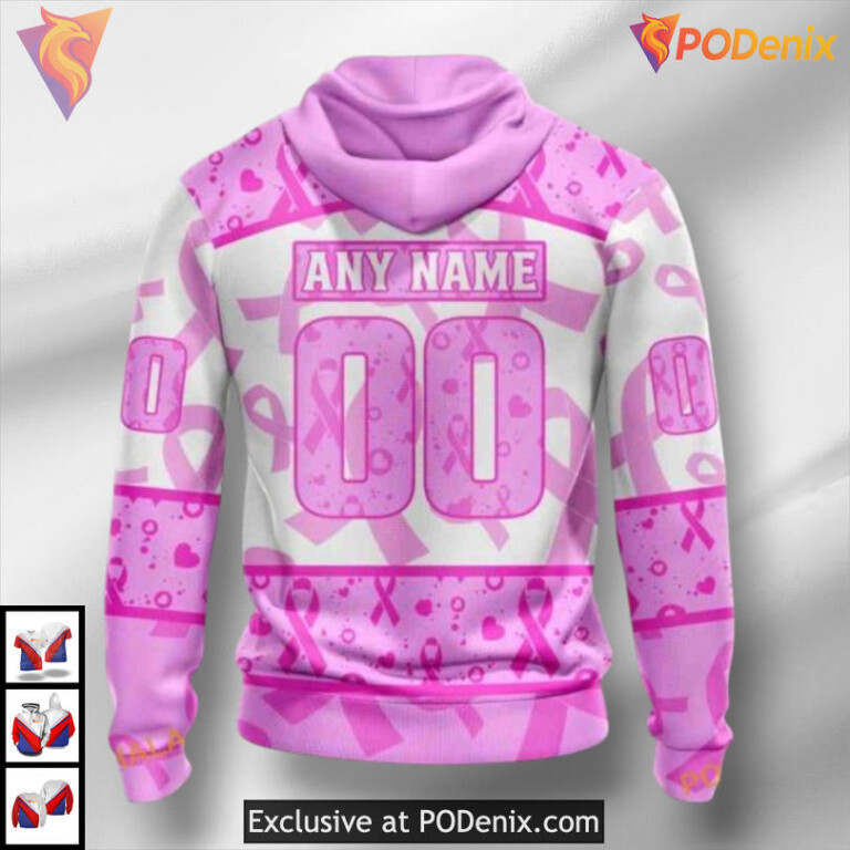 Pink October Awareness Month Calgary Flames 3D Hoodie Holiday Collection - 1