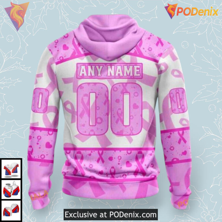 Pink October Awareness Month NHL Ottawa Senators Holiday Hoodie 3D - 1