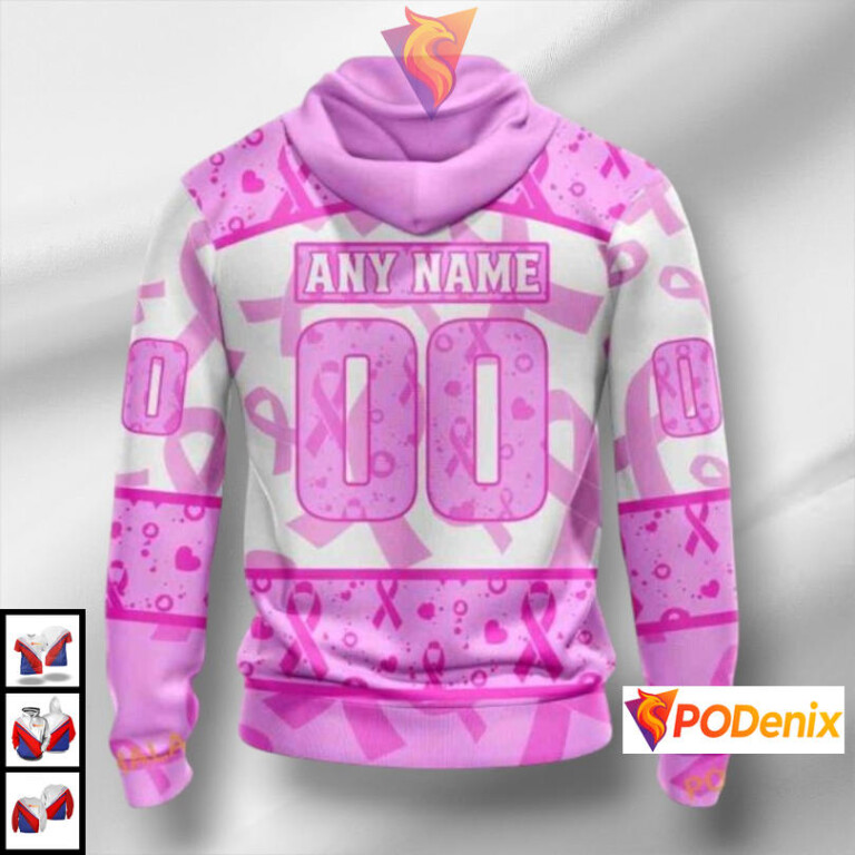 Pink October Awareness Month NHL Pittsburgh Penguins Unisex Hoodie Custom Apparel - 1