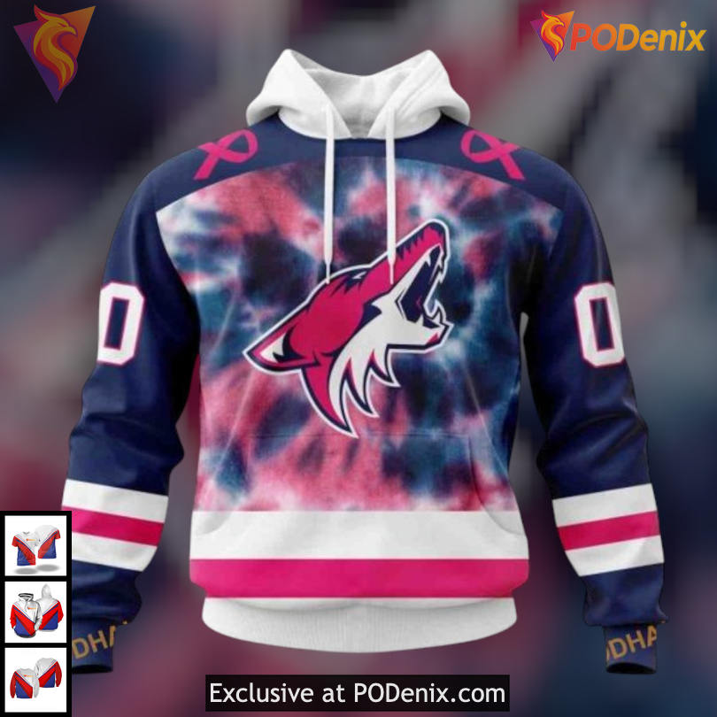 Pink October Awareness Style Arizona Coyotes Winter Hoodie Personalized Hoodie