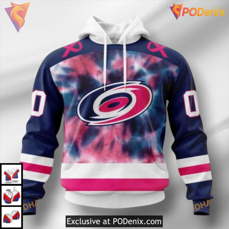 Pink October Awareness Tribute Carolina Hurricanes Pullover Hoodie 3D Custom