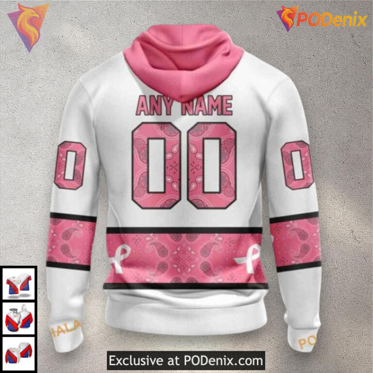 Pink October Awareness Tribute NHL Ottawa Senators All Over Print Hoodie - 1