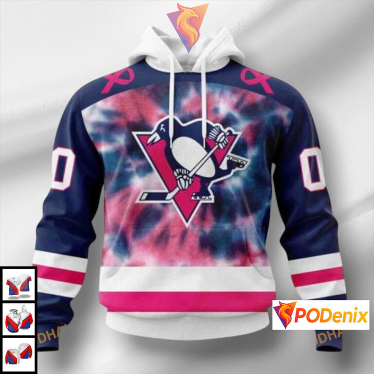 Pink October Fight Breast Cancer Edition NHL Personalized Pittsburgh Penguins Hoodie