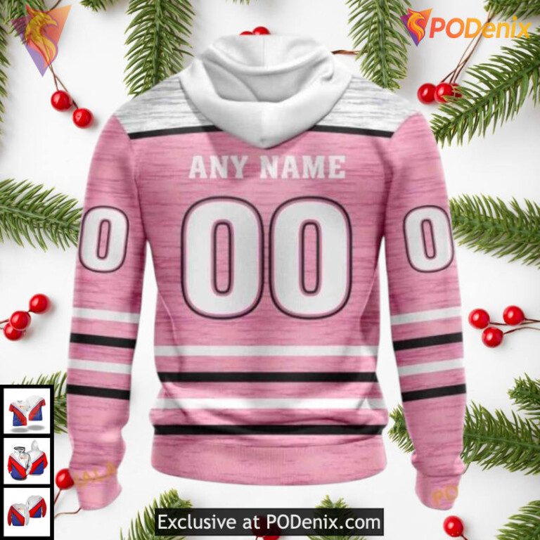 Pink Ribbon Breast Cancer Awareness Edition Seattle Kraken Mens Hoodie 3D NHL - 1