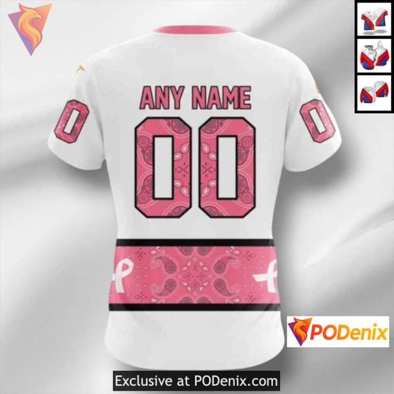 Pink Ribbon Breast Cancer Tribute Colorado Avalanche Holiday Hoodie Custom - 3