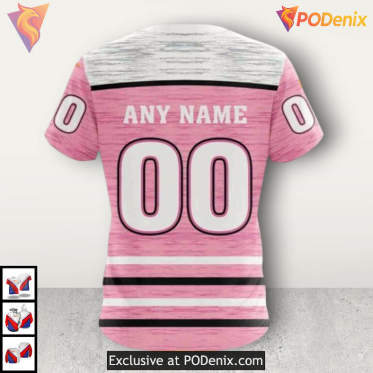 Pink Ribbon Breast Cancer Tribute Vintage Carolina Hurricanes Hoodie 3D Custom - 3
