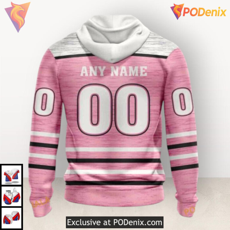 Pink Ribbon Fight Breast Cancer Nashville Predators Christmas Hoodie Custom 3D - 1