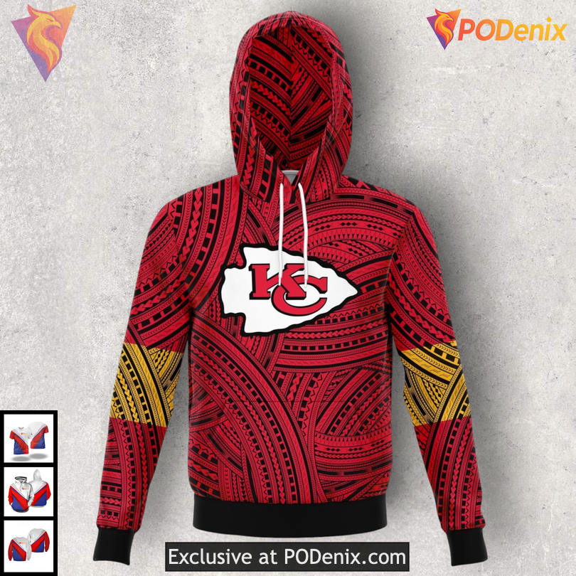 Polynesian Heritage Edition Kc Chiefs Mens Hoodie, Custom 3D Fan Apparel