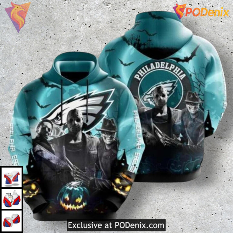 Premium Edition Philadelphia Eagles Zip Up Hoodie 3D Team Apparel