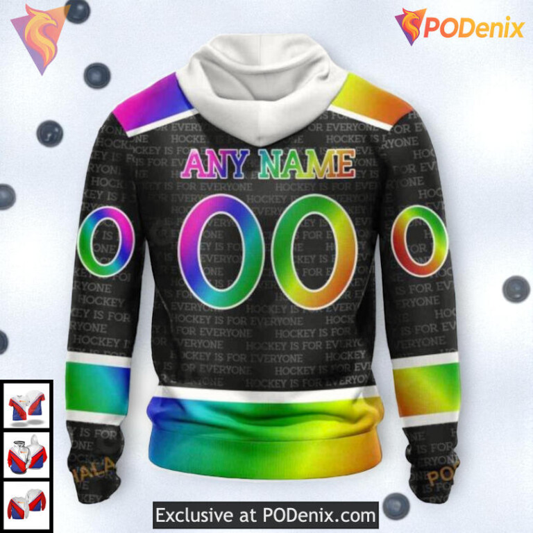Pride Gradient Color Concept NHL Montreal Canadiens Personalized 3D Hoodie - 1
