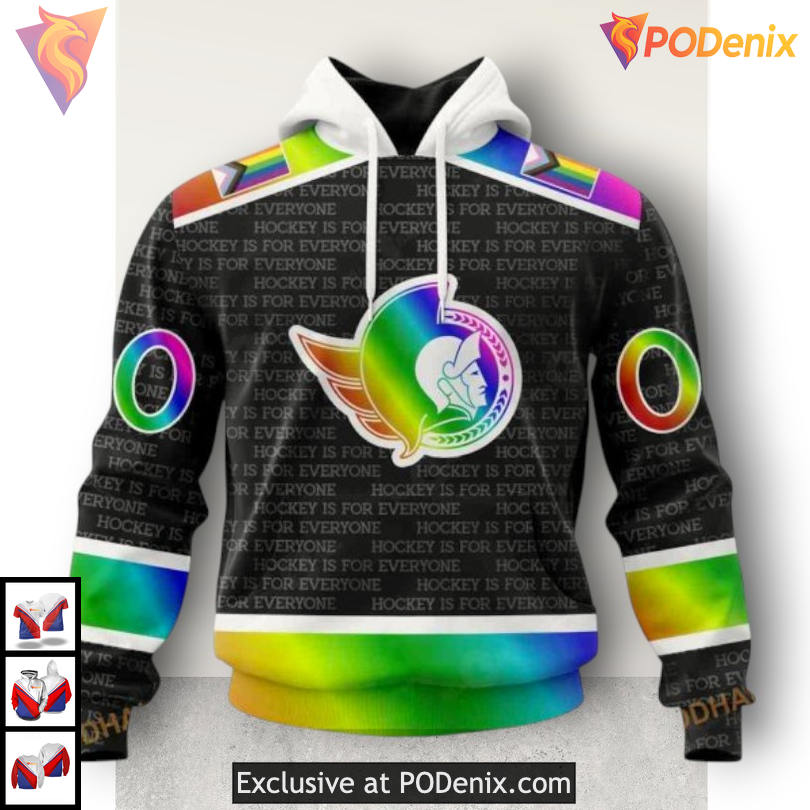 Pride Gradient Color Concept NHL Ottawa Senators Full Print Hoodie 3D Pride Gradient Color Concept NHL Ottawa Senators Full Print Hoodie 3D