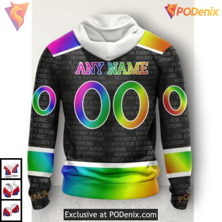 Pride Gradient Color Concept NHL Ottawa Senators Full Print Hoodie 3D - 1