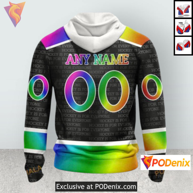 Pride Gradient Color Design Colorado Avalanche Youth Hoodie Hockey Edition - 1
