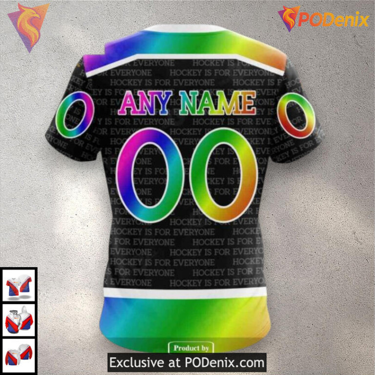 Pride Gradient Color Design Custom Name Calgary Flames Hoodie 3D Sweatshirt