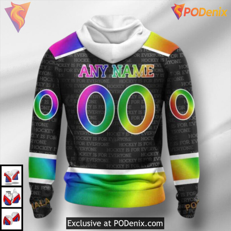 Pride Gradient Color Design Hockey Style Seattle Kraken Hoodie 3D Custom NHL - 1