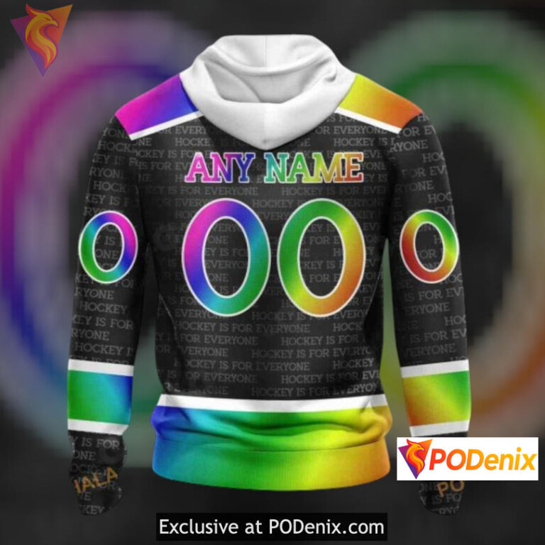 Pride Gradient Hockey Design Vintage New Jersey Devils Hoodie Unique 3D Edition - 1