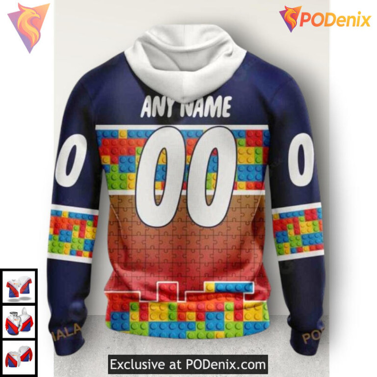 Puzzle Game Gradient Colors NHL Ottawa Senators Hoodie 3D Custom - 1