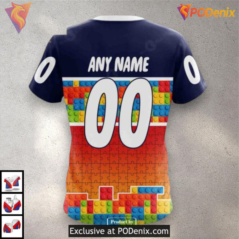 Puzzle Game Gradient Full Color Custom Number Calgary Flames Hoodie 3D Edition - 2