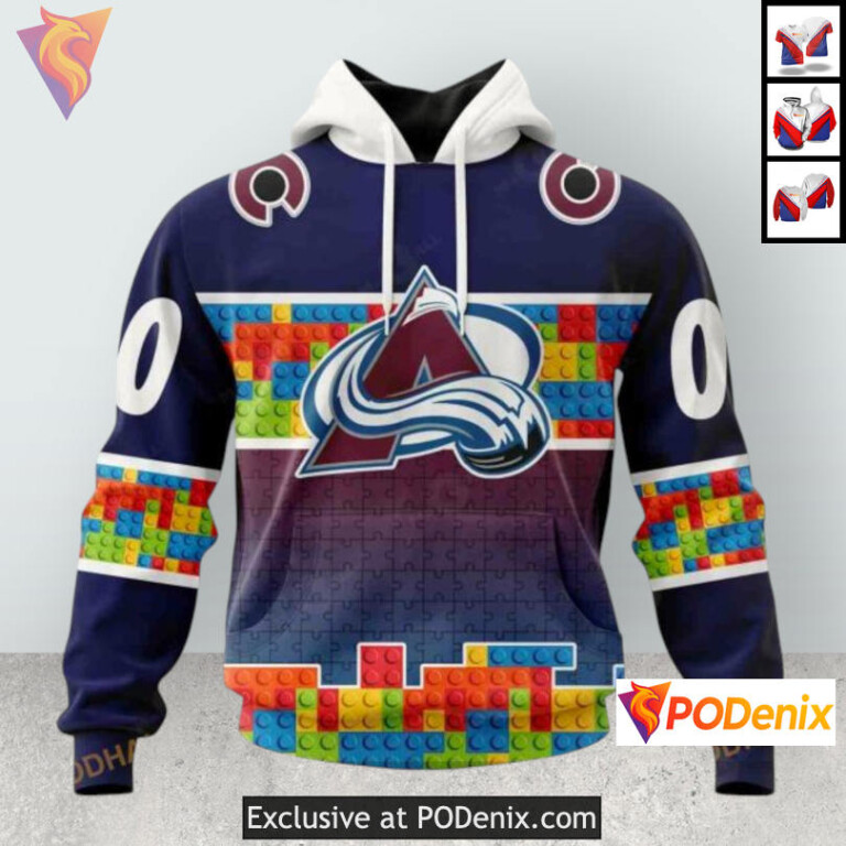 Puzzle Game Gradient Series Colorado Avalanche Unisex Hoodie 3D Custom Design