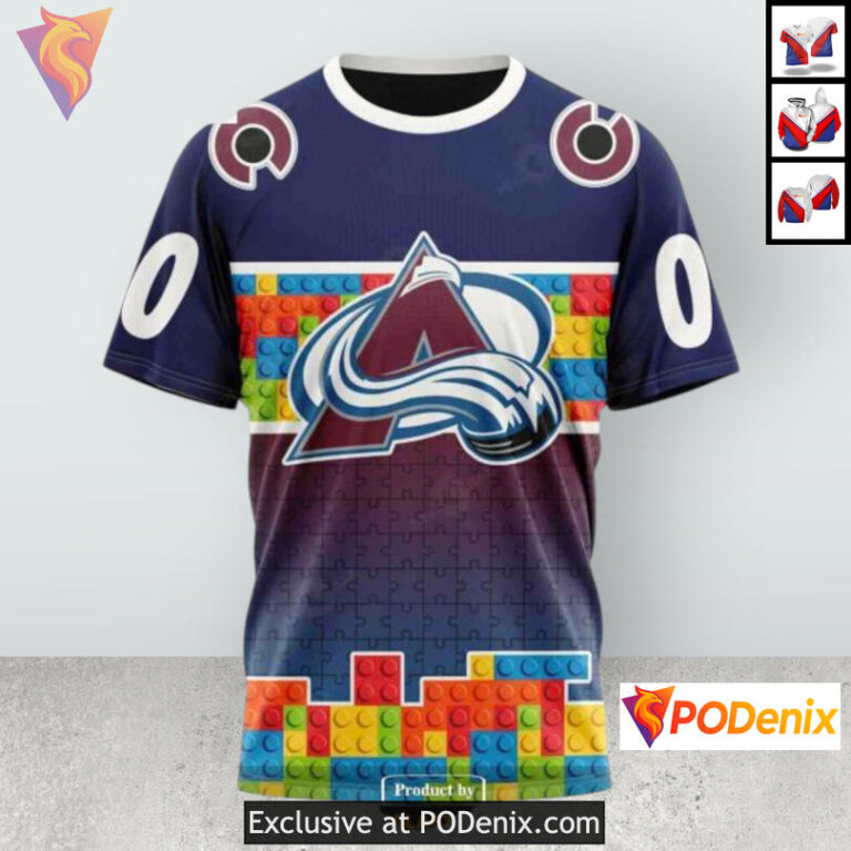Puzzle Game Gradient Series Colorado Avalanche Unisex Hoodie 3D Custom Design - 2