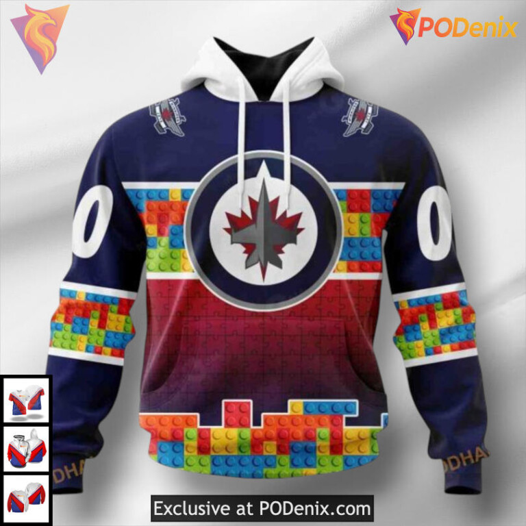Unisex Festive Season Design Winnipeg Jets Winter Hoodie Christmas NHL 3D